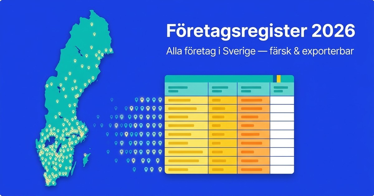 Företagsregister 2026: så hittar du alla företag i Sverige