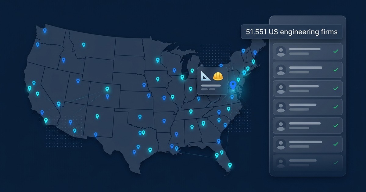 Engineering Email List 2026: Build a Fresh List of 51,000+ US Engineering Firms